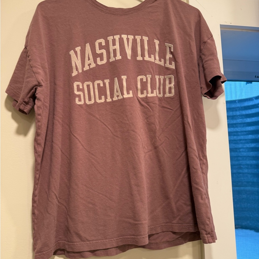 Abercrombie & Fitch Mauve Nashville Social Club Graphic Tee